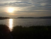 神西湖から昇る朝日！この神西湖で収穫される“大和しじみ”は最高！