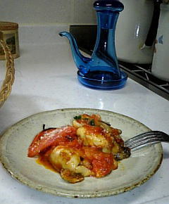 トマトソースの牡蠣グラタン