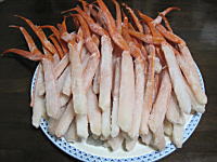 【境港直送！】特選・紅ずわい蟹　カニポーション　1.5kgを32ｃｍ大皿に盛るとこんな感じ。ボリューム満点！